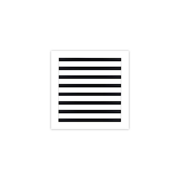 Front of 16x16 Modern Air Vent Cover White - 16x16 Standard Linear Slot Diffuser White - Texas Buildmart