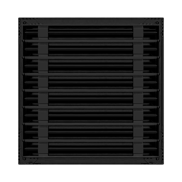 Back of 16x16 Modern Air Vent Cover Black - 16x16 Standard Linear Slot Diffuser Black - Texas Buildmart