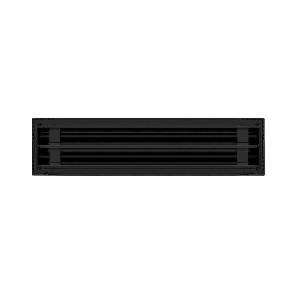 Back of 16x4 Modern Air Vent Cover Black - 16x4 Standard Linear Slot Diffuser Black - Texas Buildmart