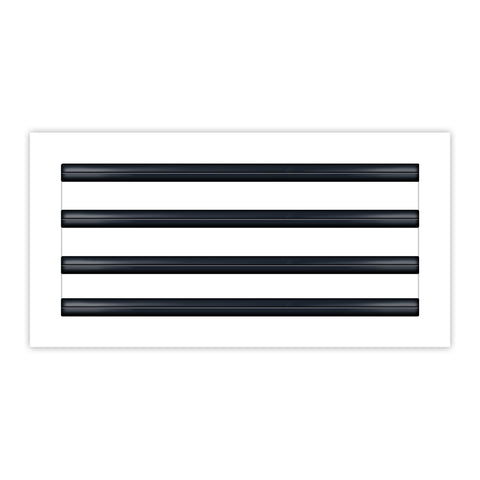 BUILDMART - 16x8 White Modern AC Vent Cover - Decorative Air Vent - Standard Linear Slot Diffuser - Register Grille for Ceiling, Walls & Floors - Texas Buildmart
