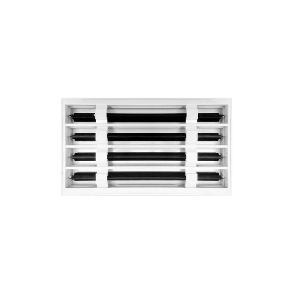 Back of 16x8 Modern Air Vent Cover White - 16x8 Standard Linear Slot Diffuser White - Texas Buildmart