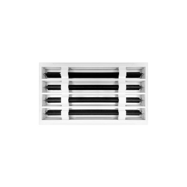 Back of 16x8 Modern Air Vent Cover White - 16x8 Standard Linear Slot Diffuser White - Texas Buildmart