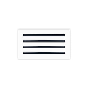 Front of 16x8 Modern Air Vent Cover White - 16x8 Standard Linear Slot Diffuser White - Texas Buildmart