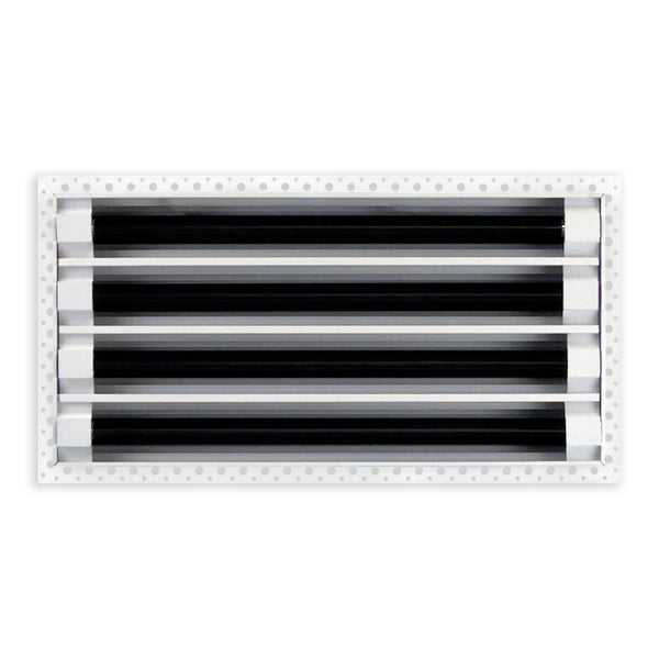 BUILDMART - 16x8 MUD-IN Air Vent Cover - Drywall MUD IN White Air Vent - MUD Linear Slot Diffuser - Register Grille for Ceiling and Walls - Texas Buildmart