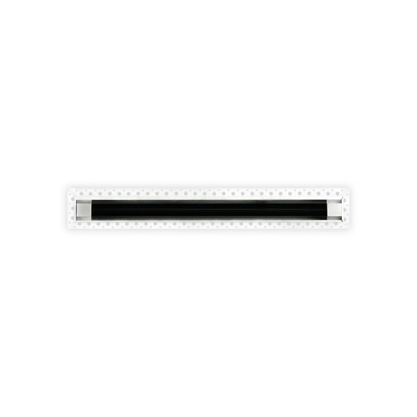 BUILDMART - 18" Mud-In Linear Slot Diffuser - 1 Slot -  Air Vent Cover - Drywall MUD IN White Air Vent - MUD Linear Slot Diffuser - Register Grille for Ceiling and Walls - Texas Buildmart