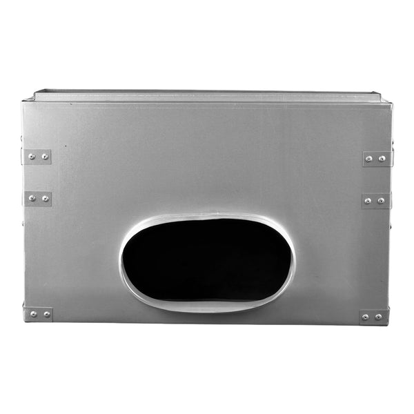 Top of 18 Inch 3 Slot Linear Slot Plenum Box - Linear Slot Diffuser Plenum - Texas Buildmart - AC Vent Covers - Linear Plenum Box