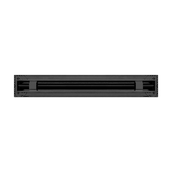 Back of 18 Inch 1 Slot Linear Air Vent Cover Black - 18 Inch 1 Slot Linear Diffuser Black - Texas Buildmart