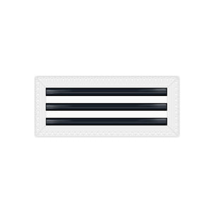 BUILDMART - 18" MUD-In Linear Slot Diffuser - 3 Slot -  Air Vent Cover - Drywall MUD IN White Air Vent - MUD Linear Slot Diffuser - Register Grille for Ceiling and Walls - Texas Buildmart