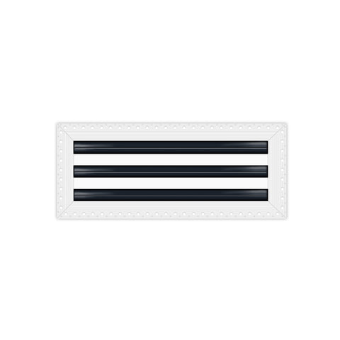 BUILDMART - 18" MUD-In Linear Slot Diffuser - 3 Slot -  Air Vent Cover - Drywall MUD IN White Air Vent - MUD Linear Slot Diffuser - Register Grille for Ceiling and Walls - Texas Buildmart