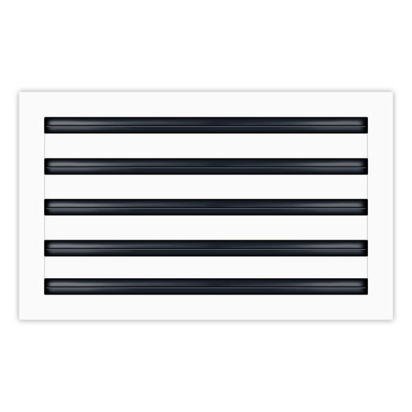 Front of 18x10 Modern Air Vent Cover White - 18x10 Standard Linear Slot Diffuser White - Texas Buildmart