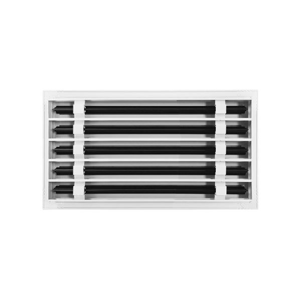 Back of 18x10 Modern Air Vent Cover White - 18x10 Standard Linear Slot Diffuser White - Texas Buildmart