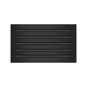 Front of 18x10 Modern Air Vent Cover Black - 18x10 Standard Linear Slot Diffuser Black - Texas Buildmart