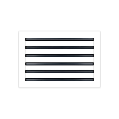 BUILDMART - 18x12 White Modern AC Vent Cover - Decorative Air Vent - Standard Linear Slot Diffuser - Register Grille for Ceiling, Walls & Floors - Texas Buildmart
