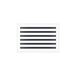 Front of 18x12 Modern Air Vent Cover White - 18x12 Standard Linear Slot Diffuser White - Texas Buildmart