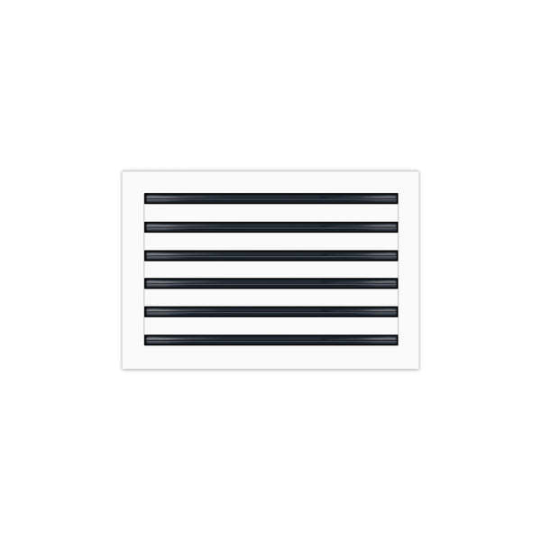 Front of 18x12 Modern Air Vent Cover White - 18x12 Standard Linear Slot Diffuser White - Texas Buildmart