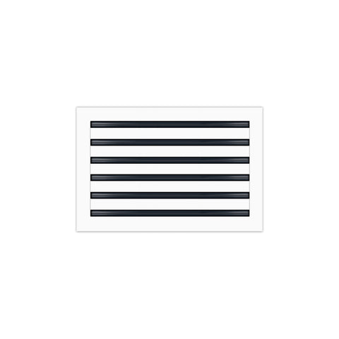Front of 18x12 Modern Air Vent Cover White - 18x12 Standard Linear Slot Diffuser White - Texas Buildmart