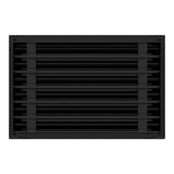 Back of 18x12 Modern Air Vent Cover Black - 18x12 Standard Linear Slot Diffuser Black - Texas Buildmart