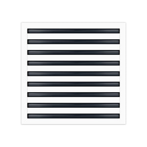 BUILDMART - 18x18 White Modern AC Vent Cover - Decorative Air Vent - Standard Linear Slot Diffuser - Register Grille for Ceiling, Walls & Floors - Texas Buildmart