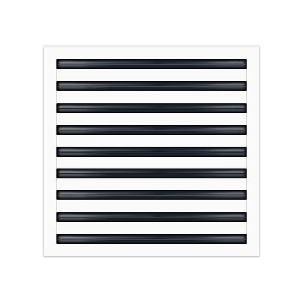 BUILDMART - 18x18 White Modern AC Vent Cover - Decorative Air Vent - Standard Linear Slot Diffuser - Register Grille for Ceiling, Walls & Floors - Texas Buildmart