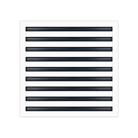BUILDMART - 18x18 White Modern AC Vent Cover - Decorative Air Vent - Standard Linear Slot Diffuser - Register Grille for Ceiling, Walls & Floors - Texas Buildmart