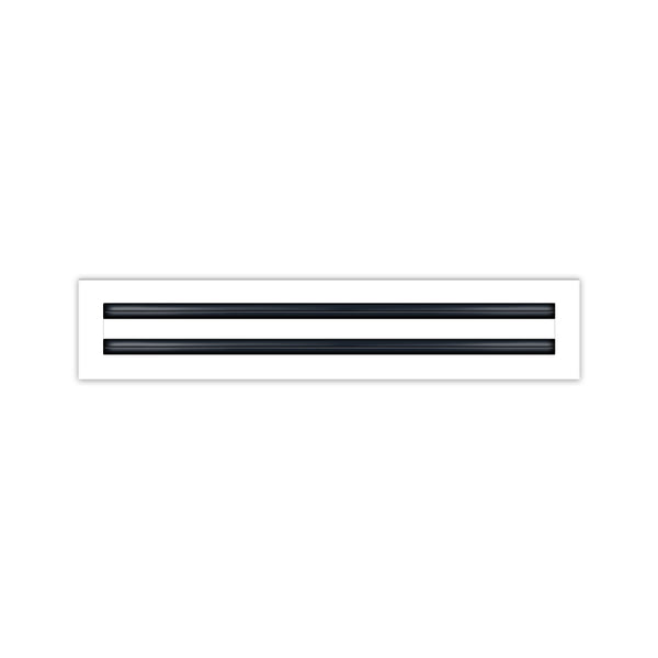 BUILDMART - 18x4 White Modern AC Vent Cover - Decorative Air Vent - Standard Linear Slot Diffuser - Register Grille for Ceiling, Walls & Floors - Texas Buildmart