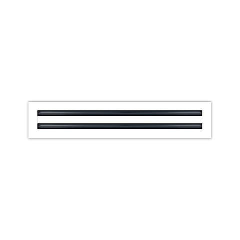 BUILDMART - 18x4 White Modern AC Vent Cover - Decorative Air Vent - Standard Linear Slot Diffuser - Register Grille for Ceiling, Walls & Floors - Texas Buildmart