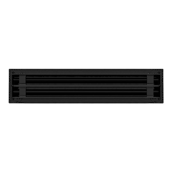 Back of 18x4 Modern Air Vent Cover Black - 18x4 Standard Linear Slot Diffuser Black - Texas Buildmart