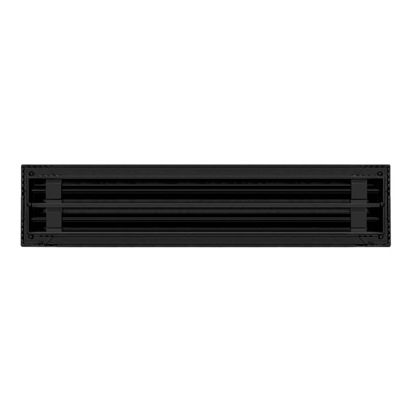 Back of 18x4 Modern Air Vent Cover Black - 18x4 Standard Linear Slot Diffuser Black - Texas Buildmart