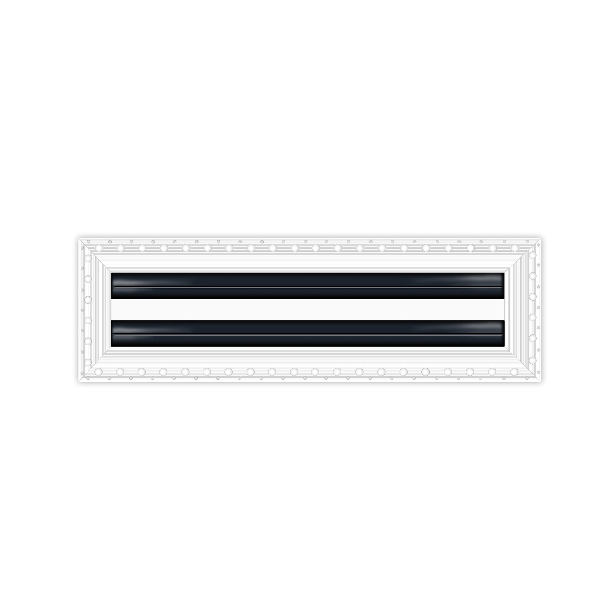 BUILDMART - 18" Linear Slot Diffuser - 2 Slot - MUD-IN Air Vent Cover - Drywall MUD IN White Air Vent - MUD Linear Slot Diffuser - Register Grille for Ceiling and Walls - Texas Buildmart