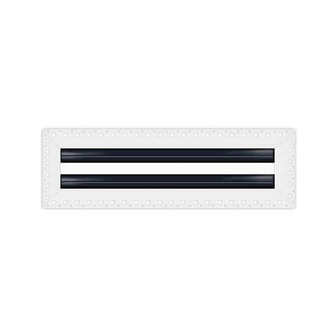 BUILDMART - 18" Mud-In Linear Slot Diffuser - 2 Slot -  Air Vent Cover - Drywall MUD IN White Air Vent - MUD Linear Slot Diffuser - Register Grille for Ceiling and Walls - Texas Buildmart