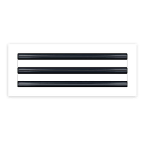 BUILDMART - 18x6 White Modern AC Vent Cover - Decorative Air Vent - Standard Linear Slot Diffuser - Register Grille for Ceiling, Walls & Floors - Texas Buildmart