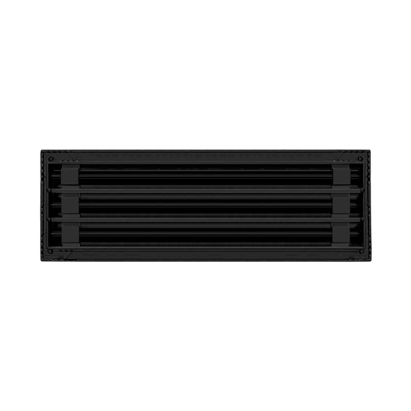 Back of 18x6 Modern Air Vent Cover Black - 18x6 Standard Linear Slot Diffuser Black - Texas Buildmart