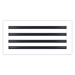 BUILDMART - 18x8 White Modern AC Vent Cover - Decorative Air Vent - Standard Linear Slot Diffuser - Register Grille for Ceiling, Walls & Floors - Texas Buildmart