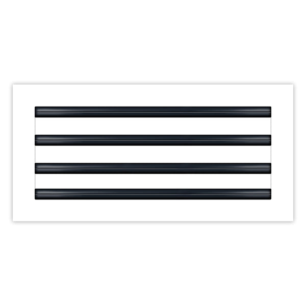 BUILDMART - 18x8 White Modern AC Vent Cover - Decorative Air Vent - Standard Linear Slot Diffuser - Register Grille for Ceiling, Walls & Floors - Texas Buildmart