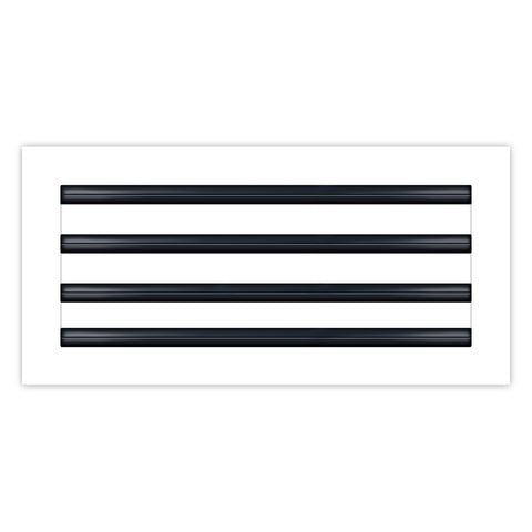 BUILDMART - 18x8 White Modern AC Vent Cover - Decorative Air Vent - Standard Linear Slot Diffuser - Register Grille for Ceiling, Walls & Floors - Texas Buildmart
