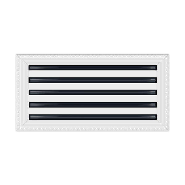 BUILDMART - 20x10 MUD-IN Air Vent Cover - Drywall MUD IN White Air Vent - MUD Linear Slot Diffuser - Register Grille for Ceiling and Walls - Texas Buildmart