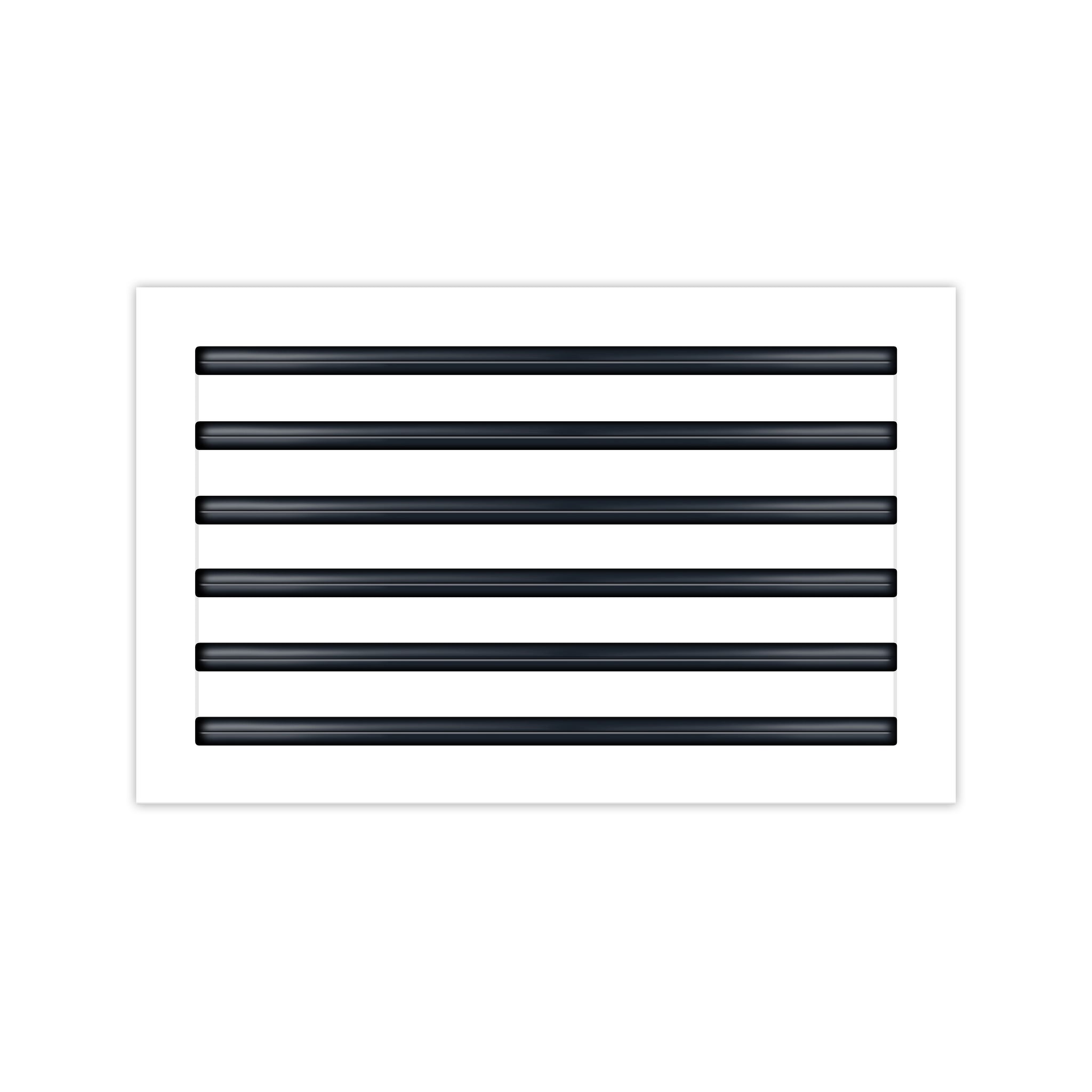 Front of 20x12 Modern Air Vent Cover White - 20x12 Standard Linear Slot Diffuser White - Texas Buildmart