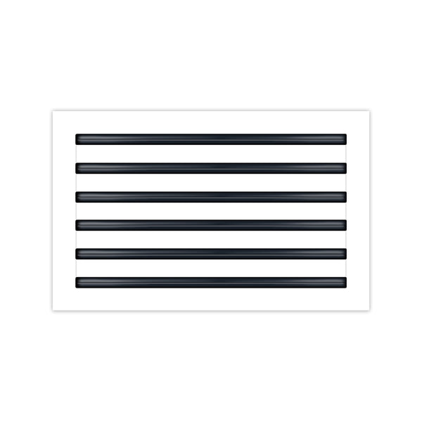 Front of 20x12 Modern Air Vent Cover White - 20x12 Standard Linear Slot Diffuser White - Texas Buildmart