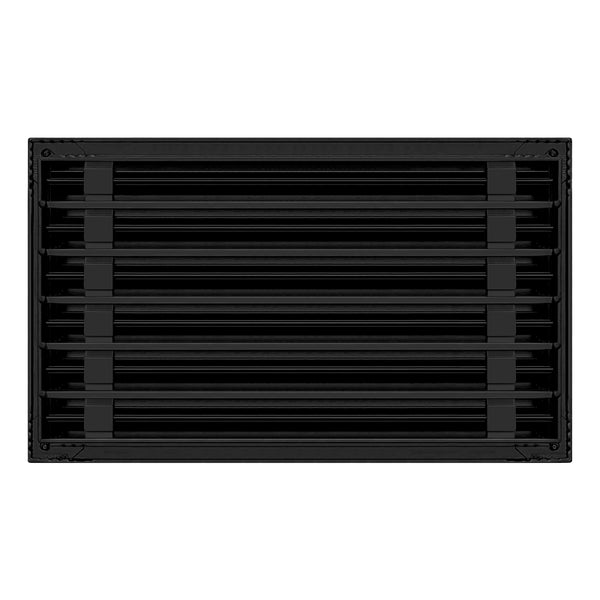 Back of 20x12 Modern Air Vent Cover Black - 20x12 Standard Linear Slot Diffuser Black - Texas Buildmart