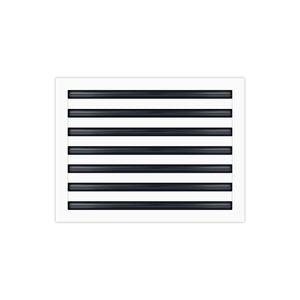 BUILDMART - 20x14 White Modern AC Vent Cover - Decorative Air Vent - Standard Linear Slot Diffuser - Register Grille for Ceiling, Walls & Floors - Texas Buildmart