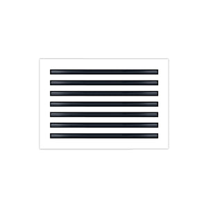 Front of 20x14 Modern Air Vent Cover White - 20x14 Standard Linear Slot Diffuser White - Texas Buildmart