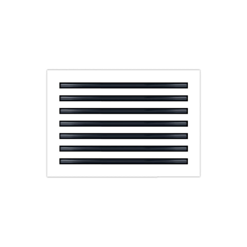 Front of 20x14 Modern Air Vent Cover White - 20x14 Standard Linear Slot Diffuser White - Texas Buildmart