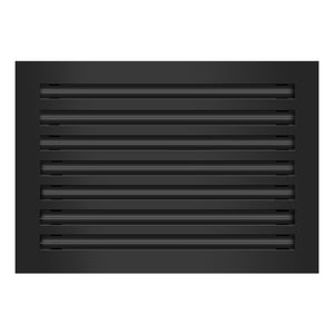 Front of 20x14 Modern Air Vent Cover Black - 20x14 Standard Linear Slot Diffuser Black - Texas Buildmart