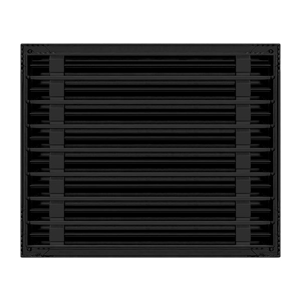 Back of 20x16 Modern Air Vent Cover Black - 20x16 Standard Linear Slot Diffuser Black - Texas Buildmart