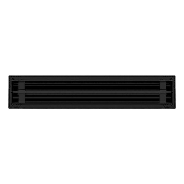 Back of 20x4 Modern Air Vent Cover Black - 20x4 Standard Linear Slot Diffuser Black - Texas Buildmart