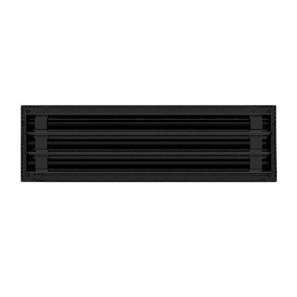 Back of 20x6 Modern Air Vent Cover Black - 20x6 Standard Linear Slot Diffuser Black - Texas Buildmart