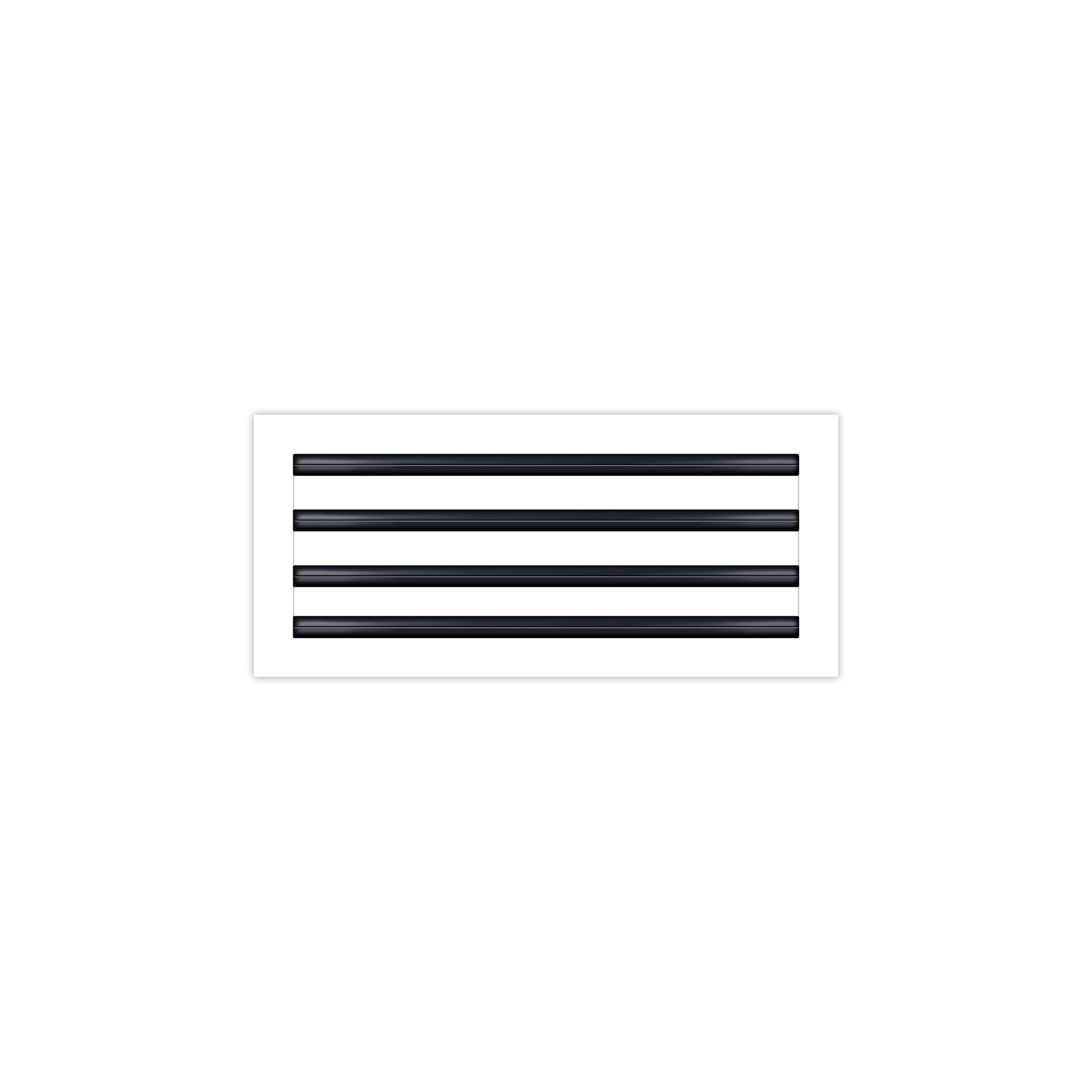 Front of 20x8 Modern Air Vent Cover White - 20x8 Standard Linear Slot Diffuser White - Texas Buildmart