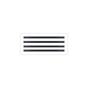 Front of 20x8 Modern Air Vent Cover White - 20x8 Standard Linear Slot Diffuser White - Texas Buildmart