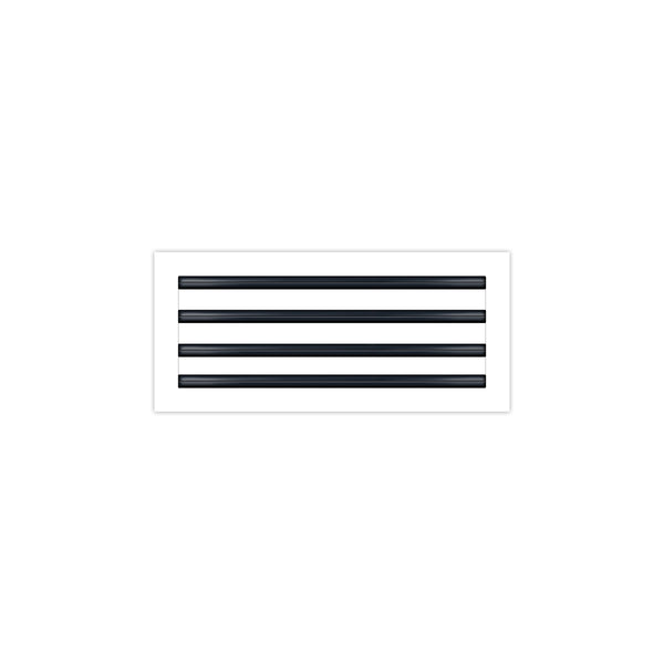 Front of 20x8 Modern Air Vent Cover White - 20x8 Standard Linear Slot Diffuser White - Texas Buildmart