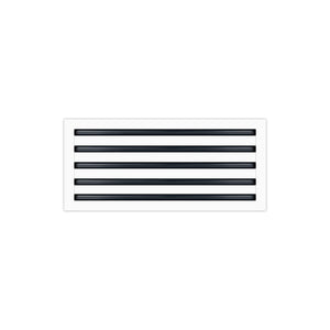 BUILDMART - 22x10 White Modern AC Vent Cover - Decorative Air Vent - Standard Linear Slot Diffuser - Register Grille for Ceiling, Walls & Floors - Texas Buildmart